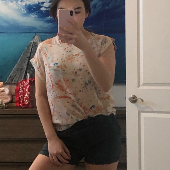 Splatter paint silk top! - Picture 2 of 4